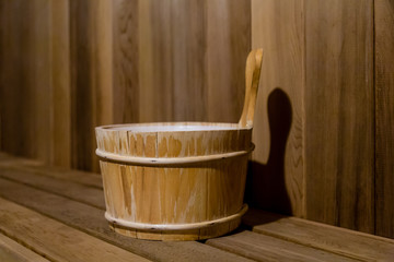 Water Bucket in Cedar Sauna