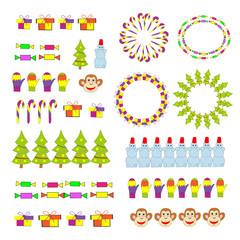 Christmas design elements.