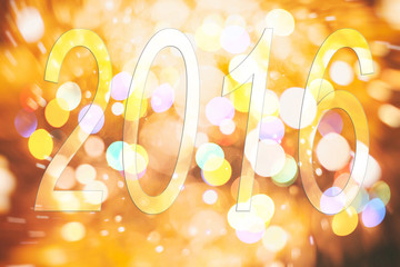 2016 New Year shining background 