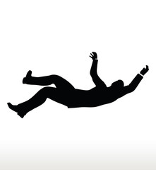 silhouette of businessman