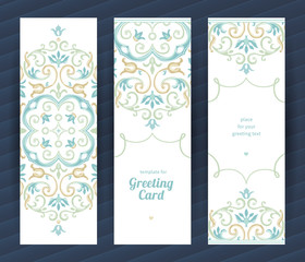 Vintage ornate cards in  Eastern style.