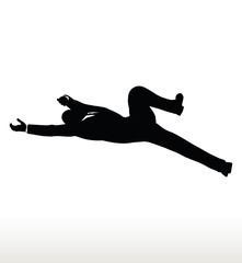 silhouette of businessman