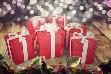 Composite image of snow