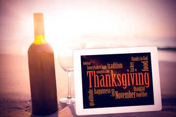 Composite image of thanksgiving words