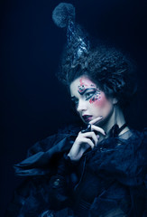 Young woman with creative make up. 