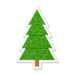 Conifer with Snow – Green sticker icon