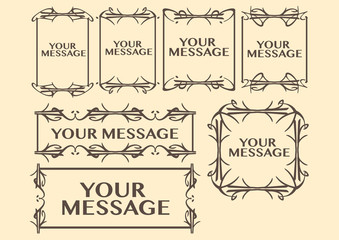 Vector decorative frame design with copy space for message