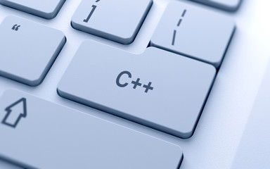 C++ word button on computer keyboard