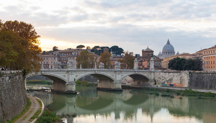 Bridge of Vittorio Emmanuel II and St.Peter's Basilica