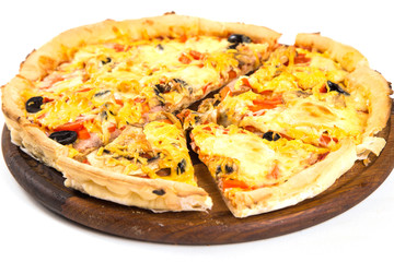 pizza isolated in studio
