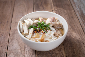 Vietnamese Noodle Soup on the table