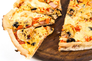 pizza isolated in studio