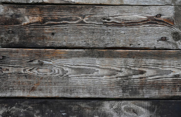 Vintage wooden panel with horizontal planks and gaps
