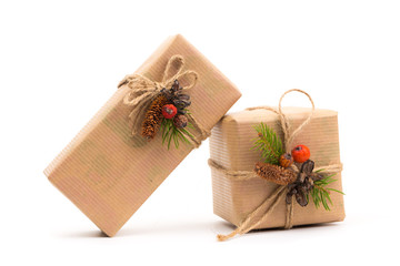 Christmas presents isolated