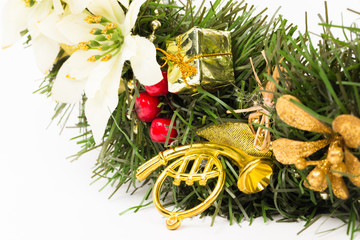 Christmas decorations isolated
