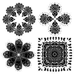 Geometric circular ornament set