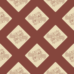 Seamless background with Celtic art and ethnic ornaments for your design