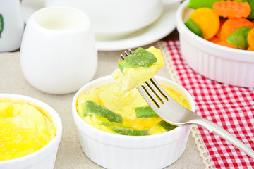 Dietary Scrambled Eggs with Carrots and Green Beans