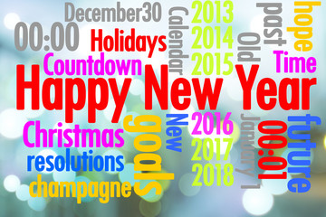 Happy new year and Christmas background.