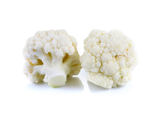 fresh cauliflower on white background