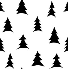 Fototapeta premium Christmas tree pattern vector