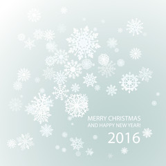 Naklejka na ściany i meble cute Merry Christmas and happy new year card 2016