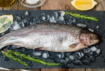 fresh trout with rosemary and lemon