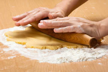 rolling dough for cookies