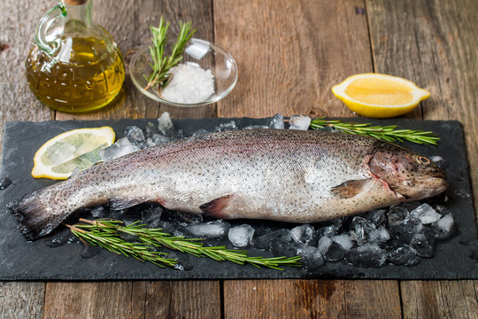 fresh trout with rosemary and lemon