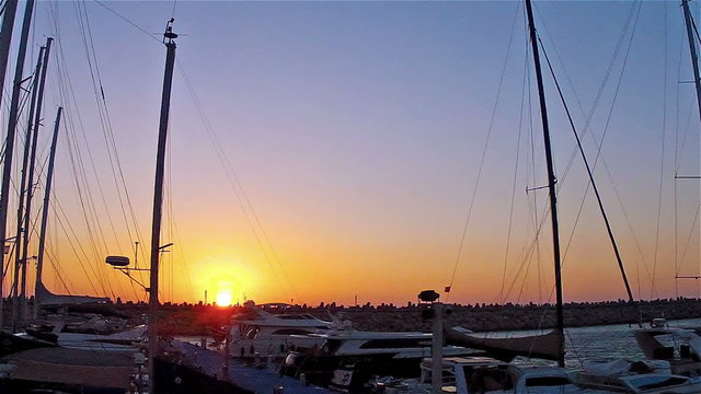 Boats in marina at sunset8/Boats in marina, Herzliya Israel