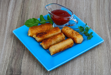 Fry cheese sticks