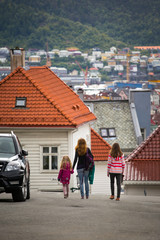 Obraz premium mama with daughters