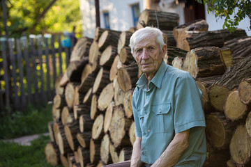 senior man near his house