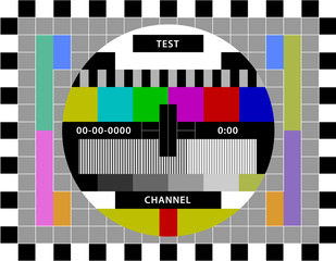 Fototapeta na wymiar Test screen for media channels