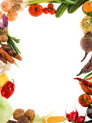 Healthy organic vegetable frame