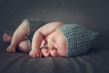 sleeping newborn baby
