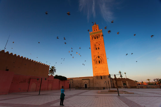 View of the Koutubia Mosque, the most popular mosque in Marrakec