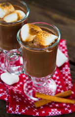 Hot chocolate with roasted marshmallows