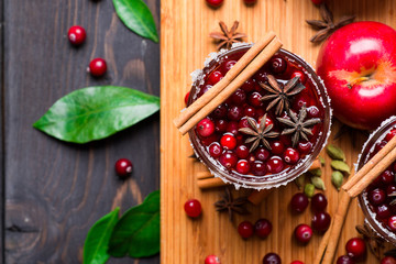 Glasses with hot punch