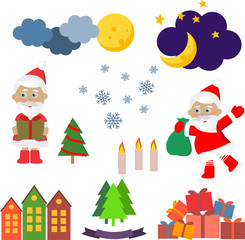 Christmas set of vector images