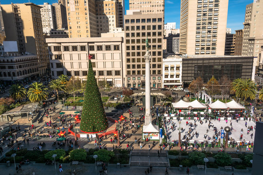 Union Square at Christmas time, San Francisco