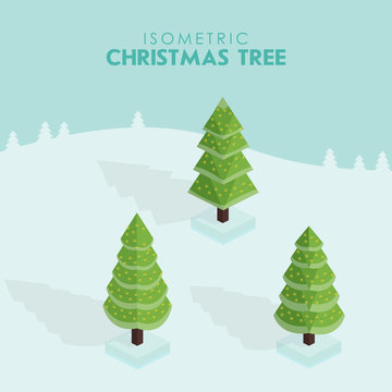 Isometric christmas tree.
