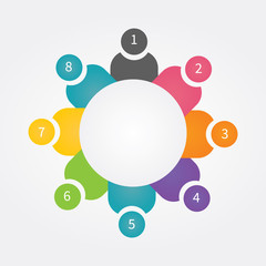 Isolated infographic element circle