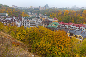 Top view of the historical center of Kiev