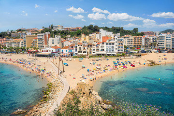 Fototapeta na wymiar Blanes beach. Costa Brava, Catalonia, Spain