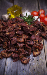 Sun-dried tomatoes in olive oil