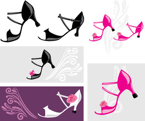 Dance shoes. Elements for design