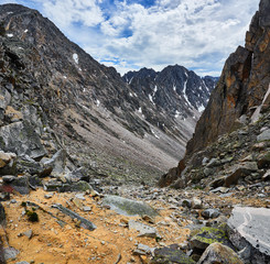 Trail to pass down the steep mountain
