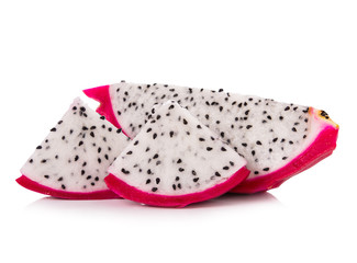 Dragon Fruit isolated against white background.