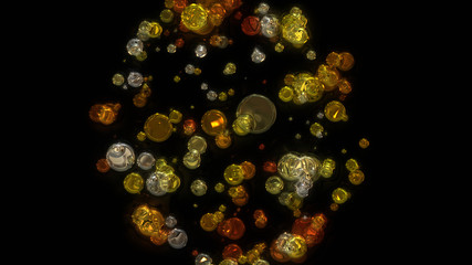 fantastic illustrated glass background object